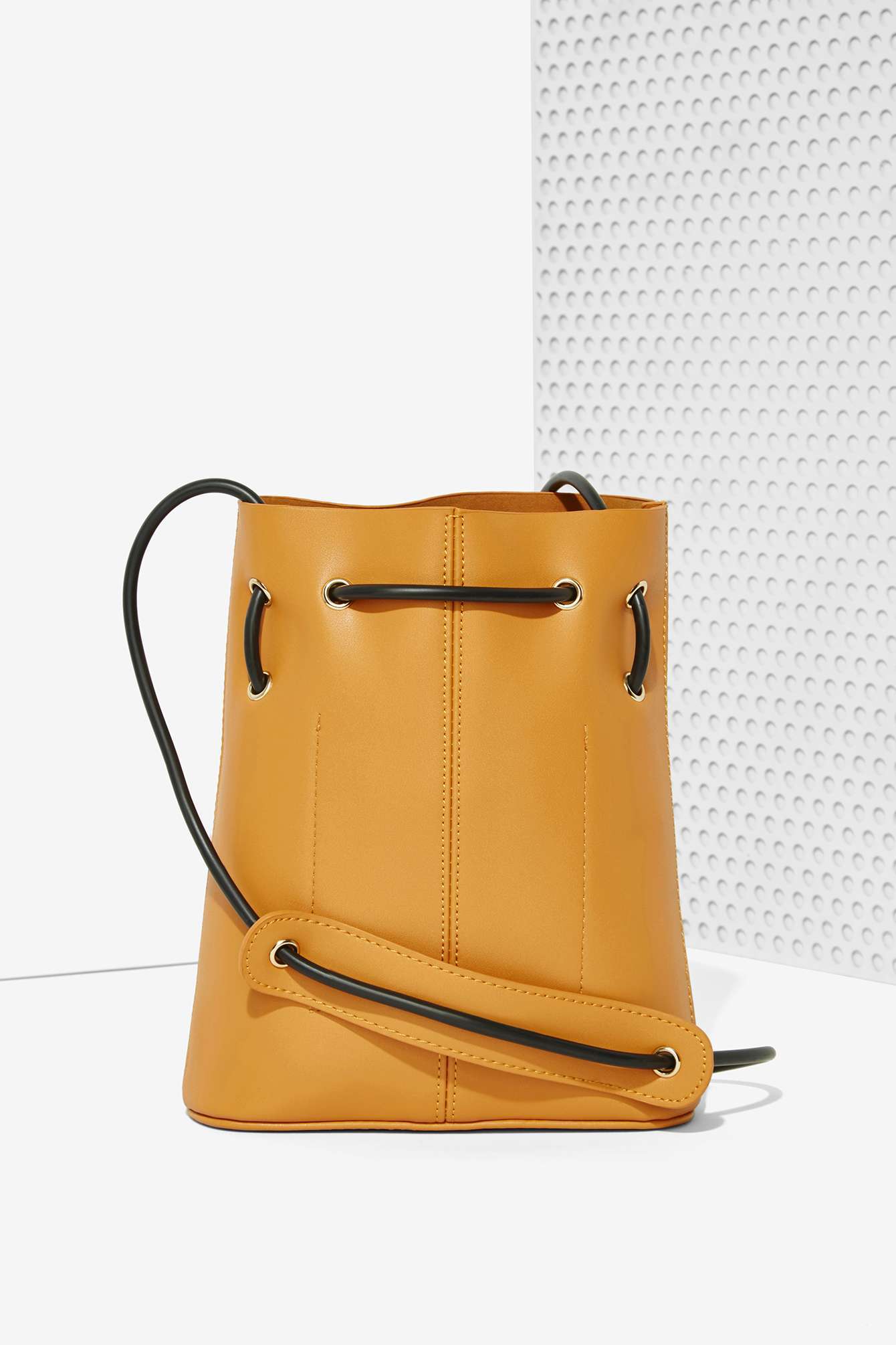 Vegan Leather Bucket Bag