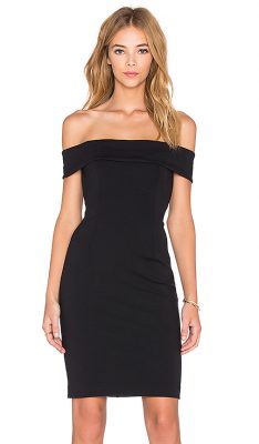 finders keepers black off the shoulder dress