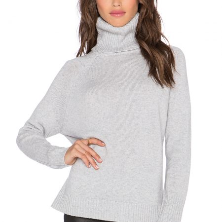 Long Sleeve Turtleneck Sweater – Heather Grey