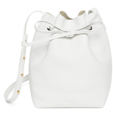  White Mini Bucket Bag 