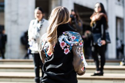 Embroidered Leather jacket