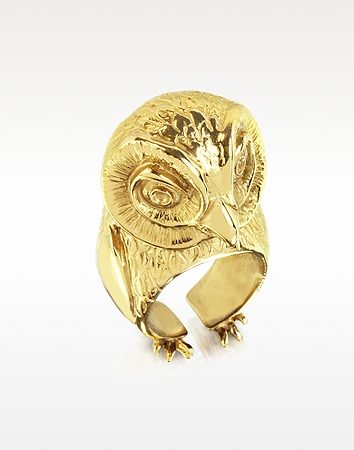  Bronze Big Owl Ring 