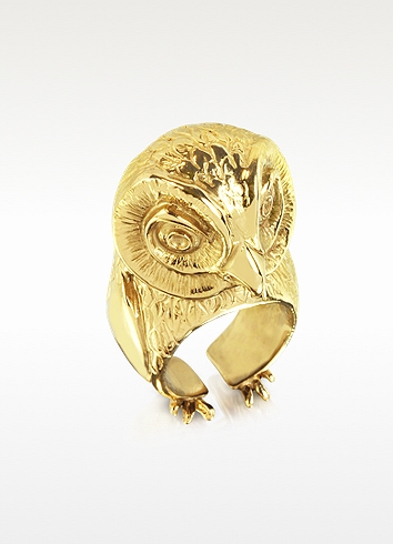  Bronze Big Owl Ring 