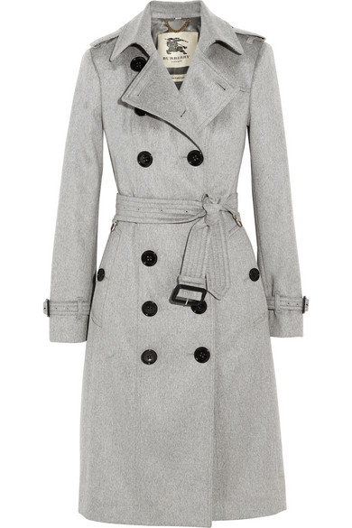 Brushed-Cashmere Trench Coat