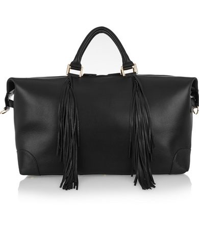 Eddie Harrop The Voyager fringed textured-leather weekend bag
