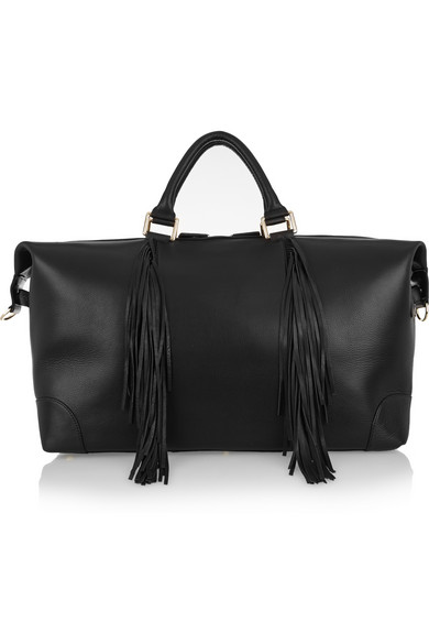 Eddie Harrop The Voyager fringed textured-leather weekend bag