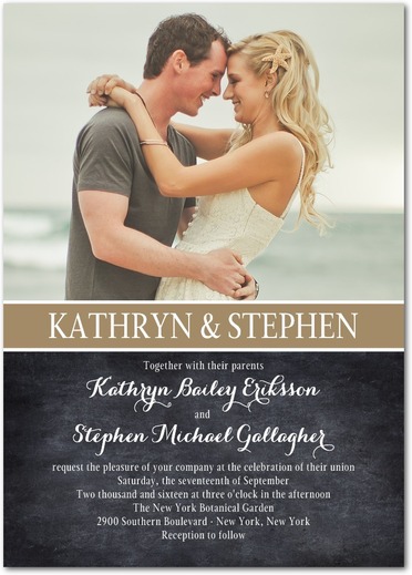 Cherished Calendar Wedding Invitations (Walnut)