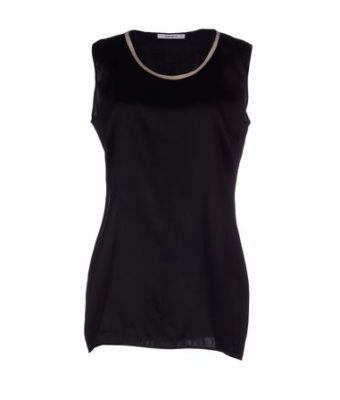 Black Silk Sleeveless Top