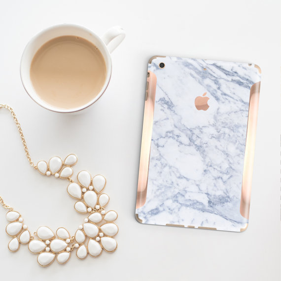 White Marble Tech Case 