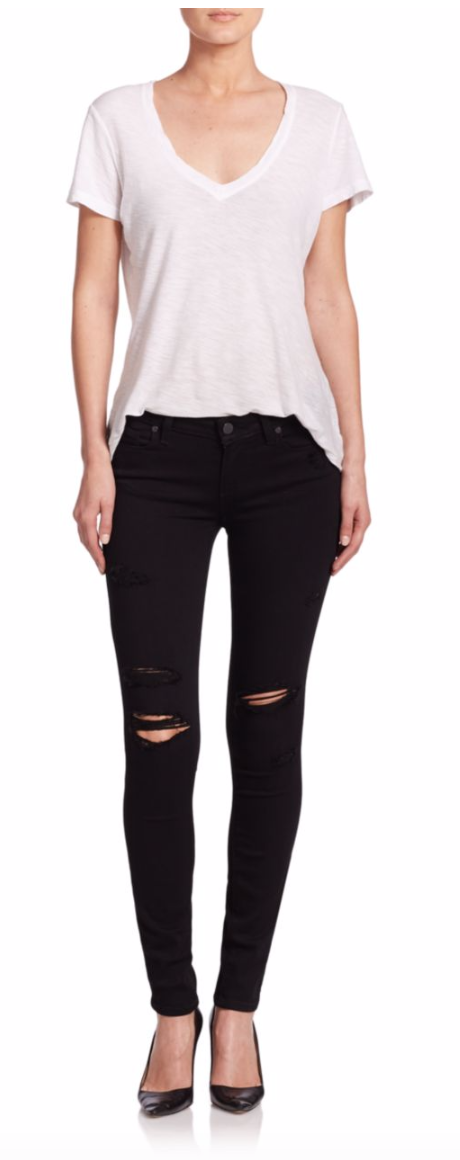 Verdugo Transcend Distressed Ultra Skinny Jeans 