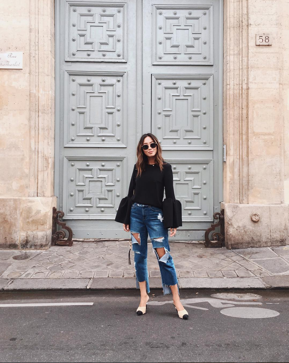 Aimee Song Just Wore the Fall Sweater of Our Dreams