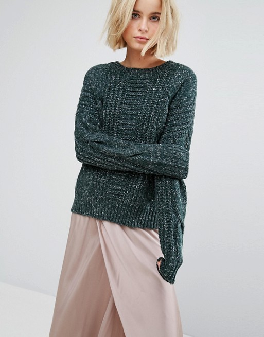 Cable knit sweater