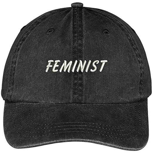 Feminist Embroidered Washed Cotton Adjustable Cap