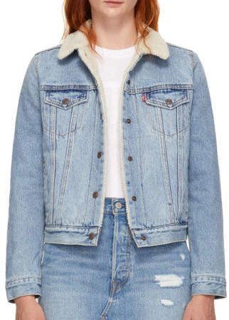 Indigo Sherpa Trucker Denim Jacket