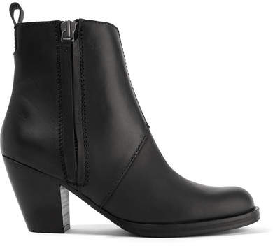 Acne Studios - The Pistol Leather Ankle Boots - Black