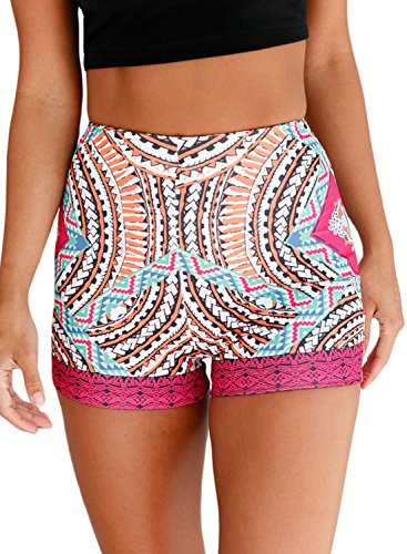 High Waist Tribal Bodycon Shorts