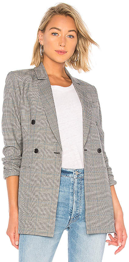  Houndstooth Plaid Blazer