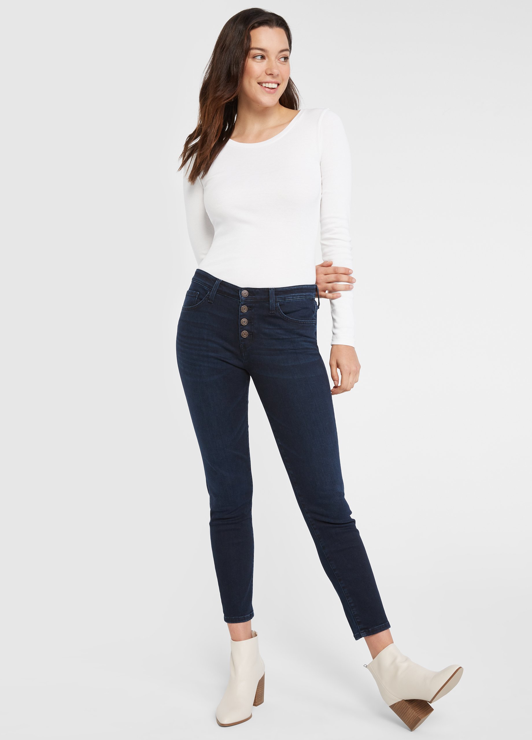 Mid-Rise Skinny Jeans