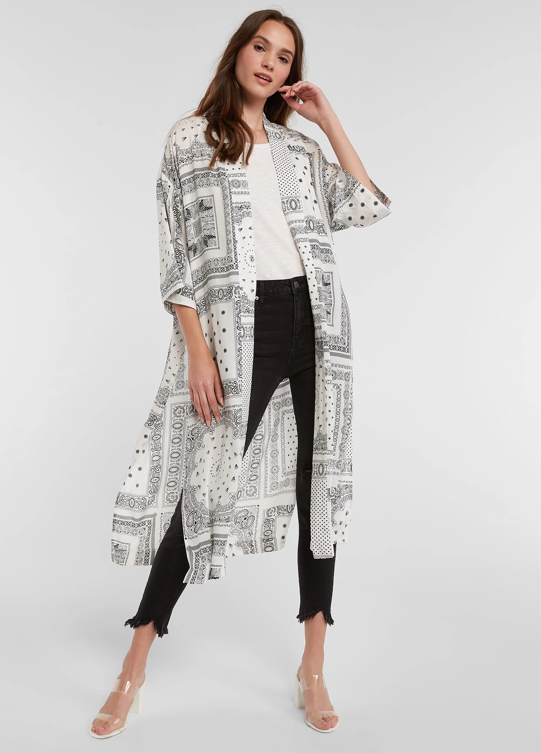 Bandana Print Kimono