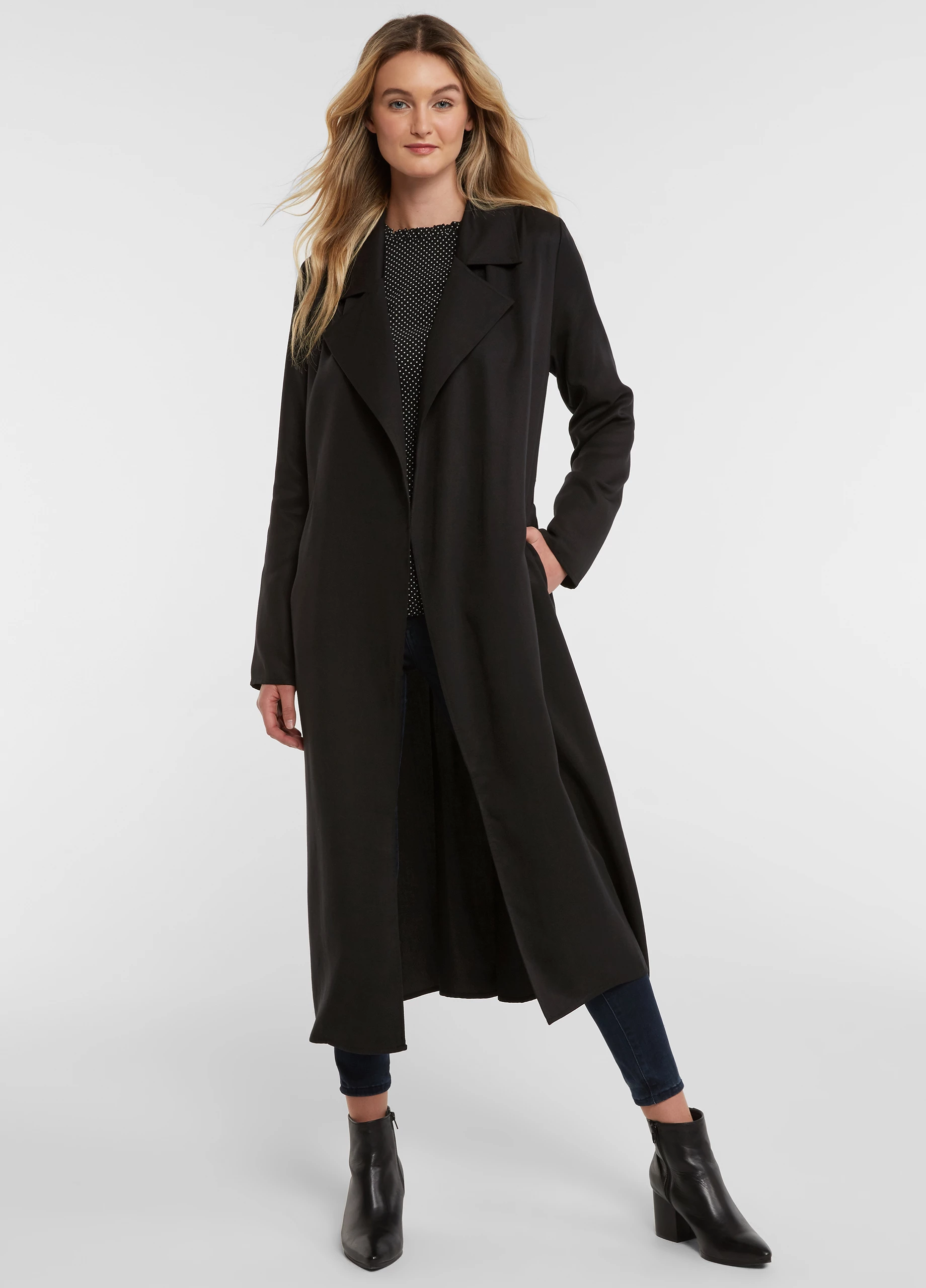 Draped Trench Coat