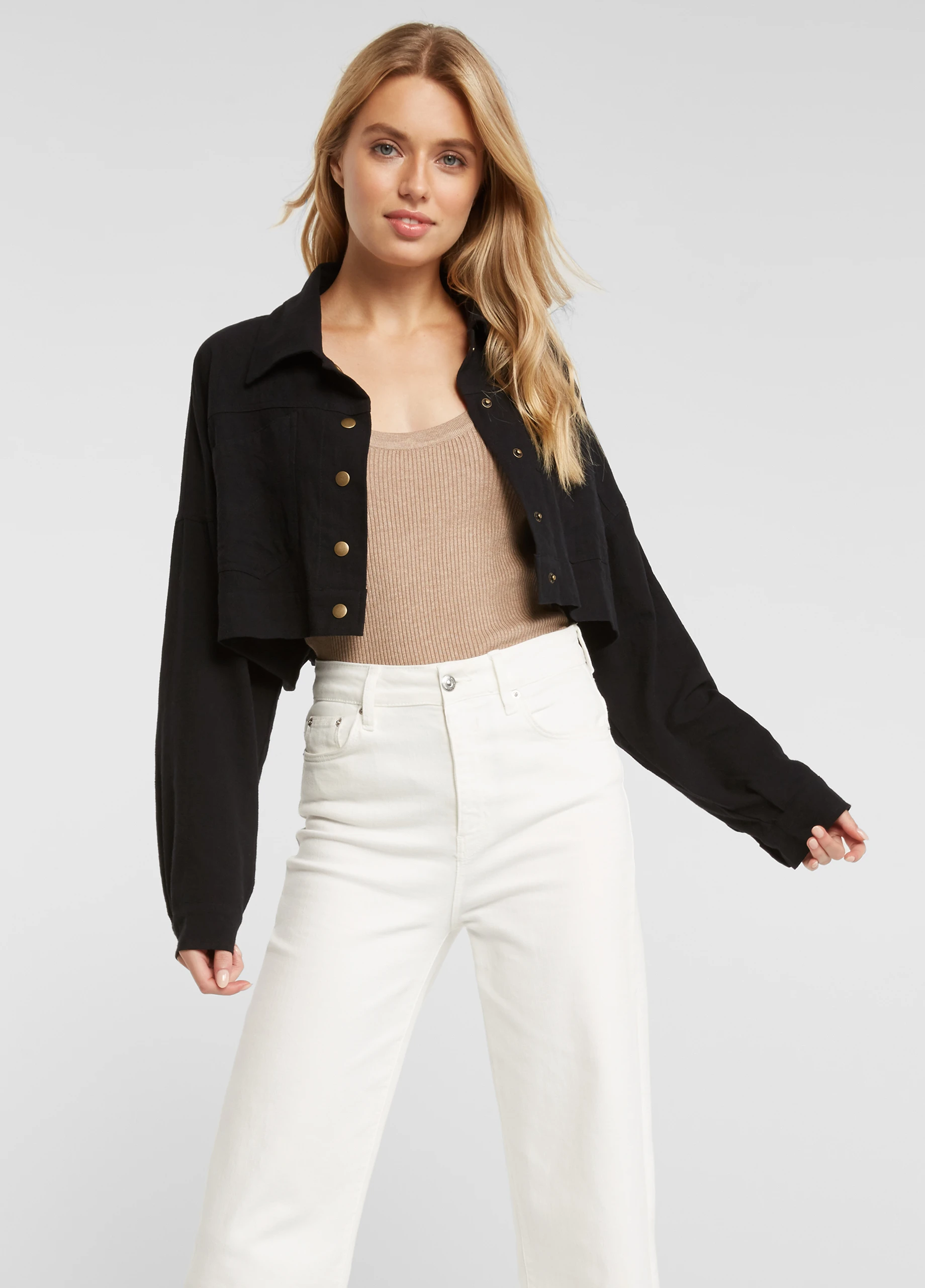 Oversized Cropped Jacket